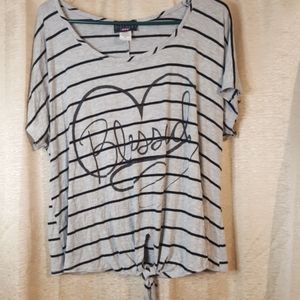 Blessed gray short sleeve t-shirt